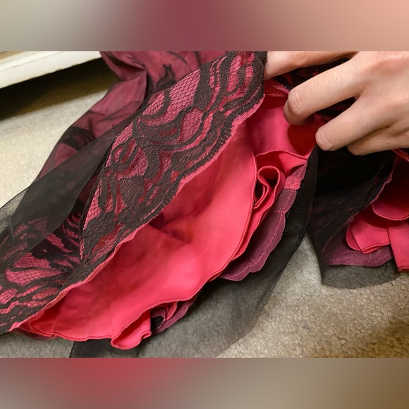 BCBGMAXAZRIA black pink tulle lace dress (S-M) Avril Lavigne pop punk style - Picture 9 of 17